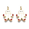 316 Surgical Stainless Steel Enamel Pendants STAS-S116-377G-1