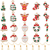 Christmas Theme DIY Alloy Enamel Dangle Earring Making Kit DIY-SC0025-87-1