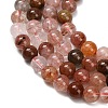 Natural Red Rutilated Quartz Beads Strands G-G300-A02-6mm-4