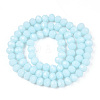 Opaque Solid Color Glass Beads Strands EGLA-A034-P10mm-D06-2