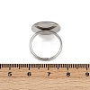 304 Stainless Steel Cuff Ring Components STAS-D372-05P-01E-3
