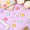24Pcs 6 Colors Opaque Resin Pendants RESI-SC0006-47-5