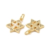 Brass Micro Pave Cubic Zirconia Pendants KK-B083-25C-G-2