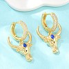 Brass Micro Pave Cubic Zirconia Dangle Hoop Earrings EJEW-G471-46G-1
