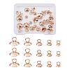 Craftdady 50Pcs 5 Style 304 Stainless Steel Bead Cap Pendant Bails STAS-CD0001-16-19