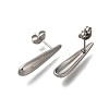 304 Stainless Steel Teardrop Stud Earrings for Women EJEW-M028-04S-2