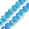 Electroplate Transparent Glass Beads Strands EGLA-B011-08A-AB07-1
