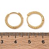 Twist Textured 304 Stainless Steel Huggie Hoop Earrings SA-CBA46AF-27G-02-5