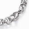 304 Stainless Steel Box Chain Bracelets BJEW-F292-08P-3