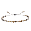 Natural Pink Zebra Jasper Beads Braided Bead Bracelets for Women AI9762-3-1