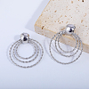 Triple Circle Brass Stud Earrings AK0462-2