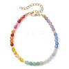 Natural Mixed Gemstone Roundle Beaded Bracelets BJEW-JB11284-2