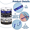 7 Roll 7 Colors Congrats Theme Polyester Printed Grosgrain Ribbon OCOR-PH0004-39-4
