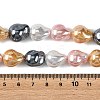 Electroplated Glass Beads Strands GLAA-Z013-01A-03-4
