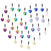 32Pcs 8 Styles AB Color Transparent Glass European Dangle Charms PALLOY-GA00045-1