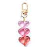 Transparent Acrylic Heart Pendant Keychain KEYC-TA00014-2