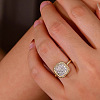 Brass Micro Pave Cubic Zirconia Finger Rings for Women FS-WG378B2-03-3