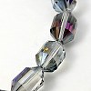 Electroplated Glass Beads EGLA-E006-15-1