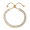 304 Stainless Steel Pave Clear Cubic Zirconia Tennis Bracelets BJEW-G754-03G-01-4