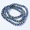 Electroplate Transparent Glass Beads Strands EGLA-A034-T8mm-UA-3