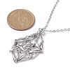 304 Stainless Steel Macrame Pouch Empty Stone Holder for Pendant Necklaces Making NJEW-JN04441-02-3