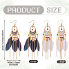 2Pairs 2 Colors Feather Chandelier Earrings EJEW-TA0001-81D-3