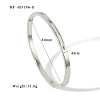 304 Stainless Steel Cubic Zirconia Hinged Bangles for Women WGD7358-02-1