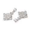 Brass Micro Pave Cubic Zirconia Pendants KK-M246-42P-2