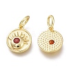 Brass Micro Pave Cubic Zirconia Charms ZIRC-H100-03-8