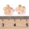 Transparent Spray Painted Frosted Glass Beads X2-GLAA-NH0003-01B-3