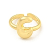 Brass Letter Open Cuff Rings for Women RJEW-G313-01C-G-2