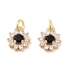 Brass Micro Pave Cubic Zirconia Pendants KK-B102-08G-1