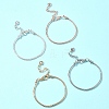 4Pcs 4 Colors Brass European Style Bracelet Making MAK-FS0001-04-7