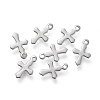 Non-Tarnish 304 Stainless Steel Tiny Cross Charms STAS-K195-16P-1