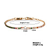 Colorful Brass Rhinestone Bracelet for Women GW5189-2-1