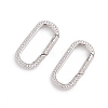 Brass Micro Pave Clear Cubic Zirconia Spring Gate Rings ZIRC-E164-06P-2