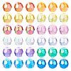  1080Pcs 12 Style Transparent Acrylic Beads PACR-TA0001-11-1