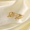 Stainless Steel Flat Round Irregular Stud Earrings HH7567-3