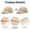 4Pcs 4 Styles Brass Paperclip & Cuban Link 7 Curb Chains AJEW-TAC00042-5