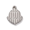 304 Stainless Steel Pendant Cabochon Settings X-STAS-E169-10P-2