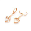 Brass Micro Pave Cubic Zirconia Leverback Earrings EJEW-N058-18A-G-3