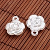 Rose Flower Imitation Pearl Acrylic Pendants X-OACR-L004-6057-2