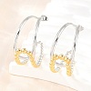 304 Stainless Steel Stud Earrings for Women SA-CBA45D5-34GP-3