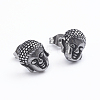 Retro 304 Stainless Steel Stud Earrings EJEW-L248-016AS-1