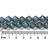 Electroplate Transparent Glass Beads Strands EGLA-I019-FR03-5