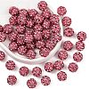 Polymer Clay Rhinestone Beads RB-H284-6MM-Half-209-5