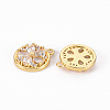 Brass Micro Pave Clear Cubic Zirconia Charms X-ZIRC-S068-044-NF-2