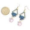 Glass Seed Beaded Dangle Earrings EJEW-MZ00323-02-3