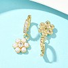 Brass Micro Pave Cubic Zirconia Hoop Earrings EJEW-S277-13G-5