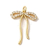 Brass Micro Pave Clear Cubic Zirconia Pendants KK-R155-01G-1